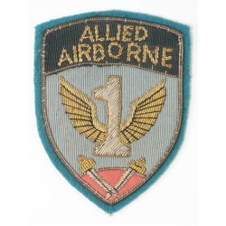 US620.)WWII 1st ALLIED AIRBORNE ARMY BULLION WIRE EMBR SLEEVE PATCH