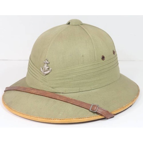 OC611.)WWII IMPERIAL JAPNESE NAVY OFFICER'S SUN HELMET