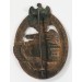 RD876.)PANZER ASSAULT BADGE IN BRONZE