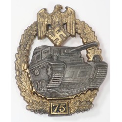 RD888.)NUMBERED PANZER ASSAULT BADGE FOR 75 ENGAGEMENTS