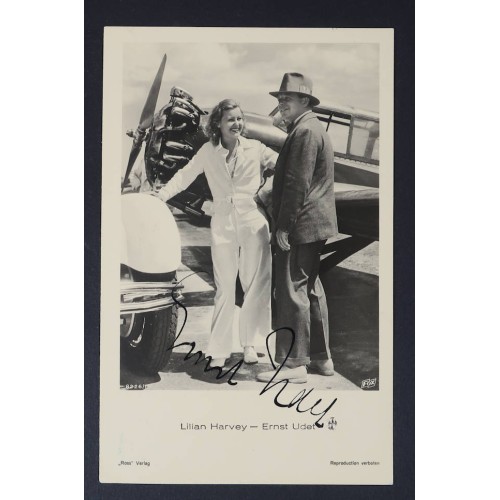 G893.)AVIATION PIONEER ERNST UDET SIGNED PHOTO CARD G893.)AVIATION PIONEER ERNST UDET SIGNED PHOTO CARD