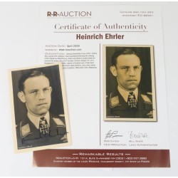G889.)SIGNED PERIOD PHOTO CARD, LUFTWAFFE FIGHT ACE HEINRICH EHRLER
