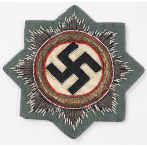 G901.)GERMAN CROSS IN GOLD, CLOTH EMBROIDERED G901.)GERMAN CROSS IN GOLD, CLOTH EMBROIDERED
