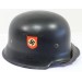 G916.)3rd RCH GERMAN FIRE PROTECTION POLICE STEEL HELMET