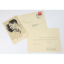 G920.)BALDUR von SCHIRACH SIGNED CARD AND MAILING ENVELOPE