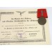 G909.)1938 CZECH OCCUPATION MEDAL AND AWARD DOCUMENT