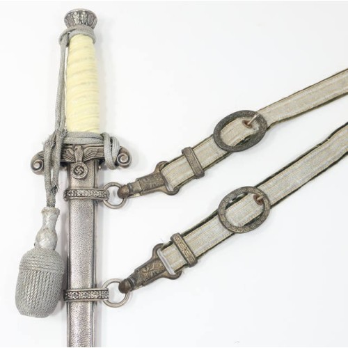 G962.)GERMAN ARMY OFFICER'S DAGGER WITH KNOT AND HANGERS