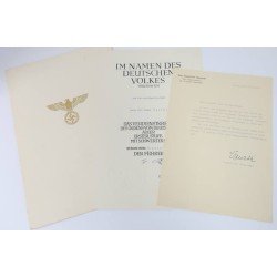 G953.)EAGLE ORDER AWARD DOCUMENT W/LETTER NAMED TO FINNISH VOLUNTEER