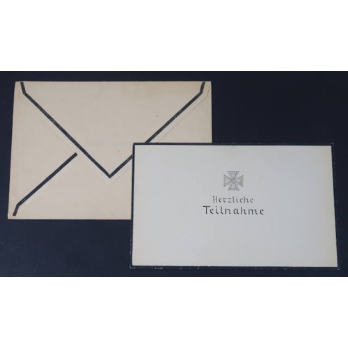G1051.)3rd RCH WARTIME DEATH REMEMBRANCE CARD