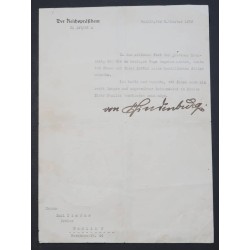 G1068.)WEIMAR ERA 1926-DATED DOCUMENT SIGNED BY von HINDENBURG