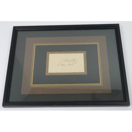 G1075.)FRAMED U-BOAT COMMANDER DONITZ AUTOGRAPH G1075.)FRAMED U-BOAT COMMANDER DONITZ AUTOGRAPH