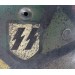 RD1078.)WAFFEN-SS M40 SINGLE DECAL STEEL HELMET, CAMOUFLAGED RD1078.)WAFFEN-SS M40 SINGLE DECAL STEEL HELMET, CAMOUFLAGED