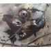 RD1091.)LUFTWAFFE PARATROOPER'S CAMOUFLAGED HELMET, DOUBLE-DECAL WITH WIRE