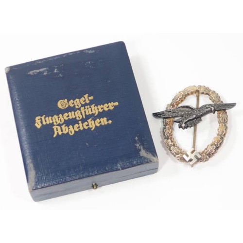 RD1092.)CASED LW GLIDER PILOT'S BADGE RD1092.)CASED LW GLIDER PILOT'S BADGE