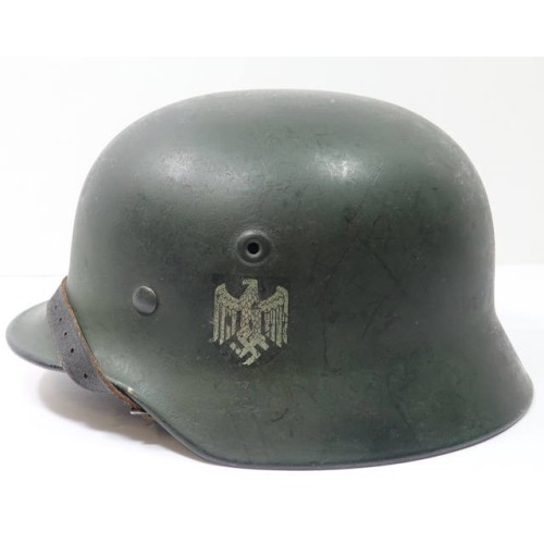 RD1094.)GERMAN ARMY M40 SINGLE DECAL STEEL HELMET RD1094.)GERMAN ARMY M40 SINGLE DECAL STEEL HELMET