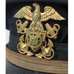 US1113.)WORLD WAR TWO US ARMY TRANSPORTATION CORPS OFFICER'S VISOR CAP