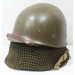 US1129.)WORLD WAR TWO US ARMY M-1 STEEL HELMET W/CAMOUFLAGE NET
