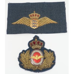 OC998.)COLD WAR ROYAL DANISH AIR FORCE PILOT'S BULLION INSIGNIA