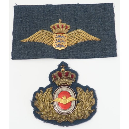 OC998.)COLD WAR ROYAL DANISH AIR FORCE PILOT'S BULLION INSIGNIA