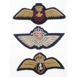 OC1001.)THREE (3) BULLION PILOT'S WINGS