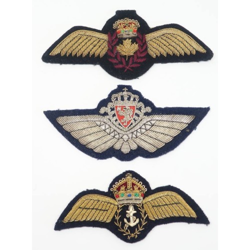 OC1001.)THREE (3) BULLION PILOT'S WINGS OC1001.)THREE (3) BULLION PILOT'S WINGS