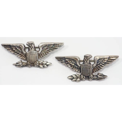 US1008.)WWII US ARMY COLONEL'S RANK INSIGNIA, LUXENBERG MAKER US1008.)WWII US ARMY COLONEL'S RANK INSIGNIA, LUXENBERG MAKER