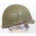 US1010.)WWII US ARMY M-1 STEEL HELMET WITH CAMOUFLAGE NET US1010.)WWII US ARMY M-1 STEEL HELMET WITH CAMOUFLAGE NET