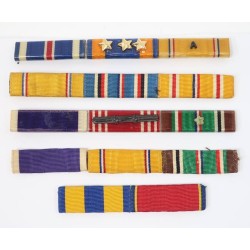 US1034.)LOT OF FIVE (5) US WWII RIBBON BARS